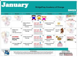 BPA of Orange 2021-2022 January Calendar